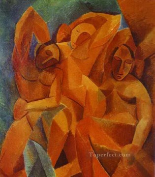 Tres mujeres 1908 Desnudo abstracto Pinturas al óleo